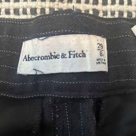 Abercrombie & Fitch Black&grey striped  Wide Leg Pants - Picture 4 of 5